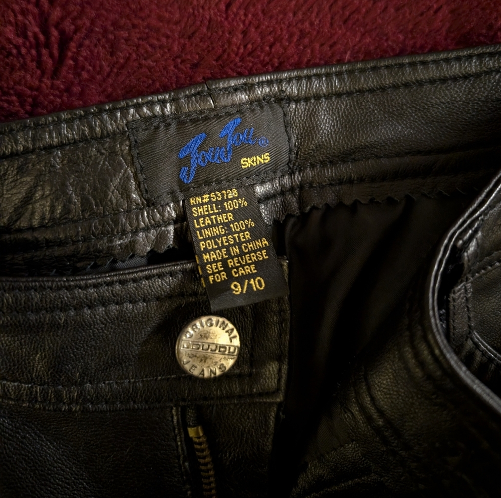80s JouJou Jeans Leather Pants